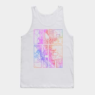 Dhaka, Bangladesh City Map Typography - Colorful Tank Top